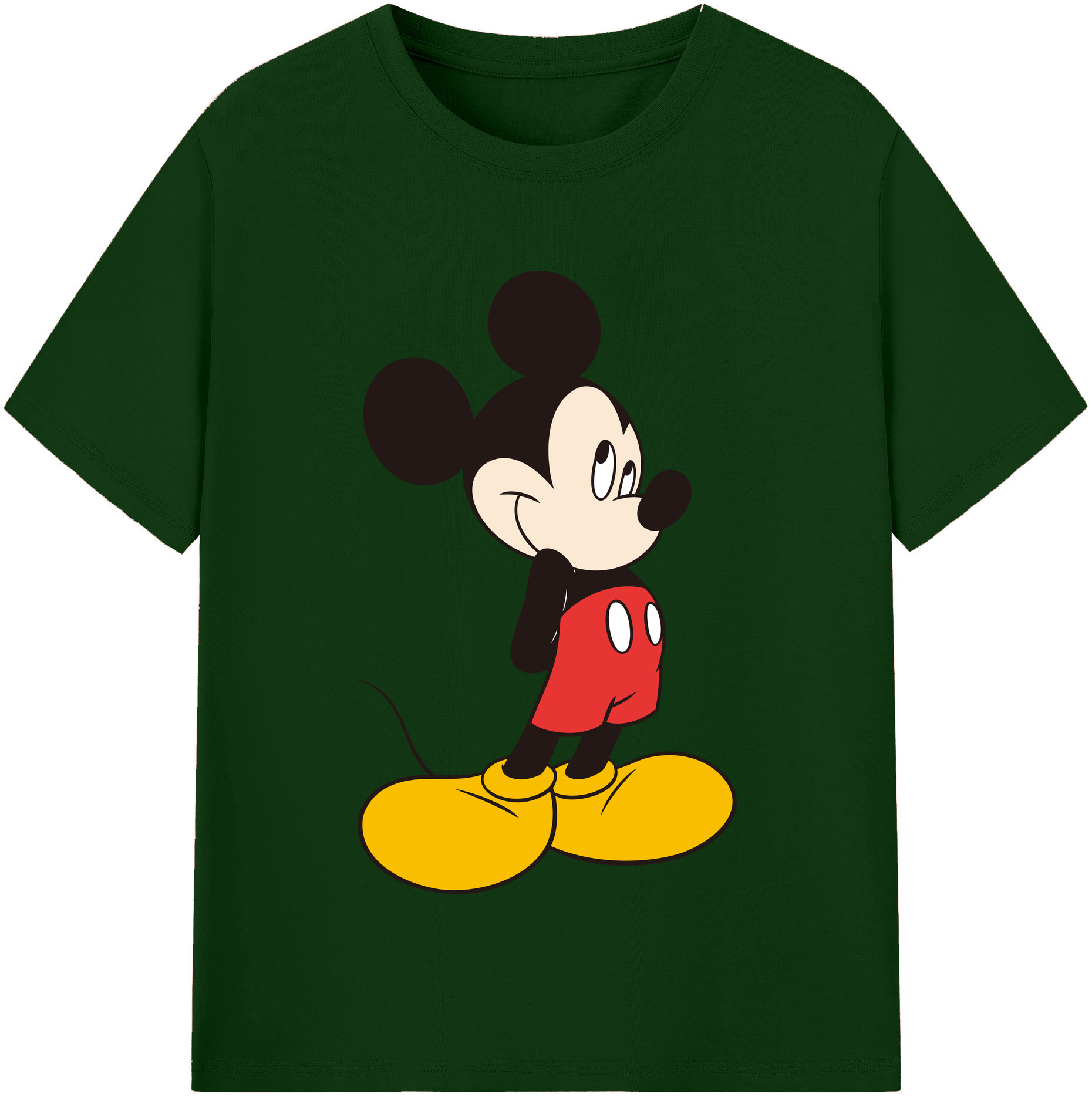 （画像用） ミッキーマウス Mickey Mouse 綿100％半袖Tシャツ（フロントプリント）